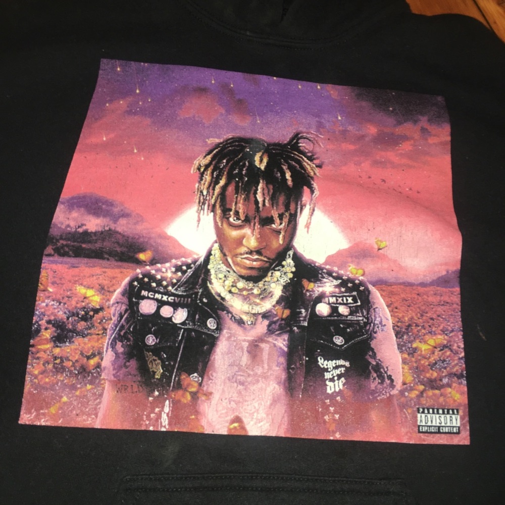 Juice wrld merch (black size medium hoodie)